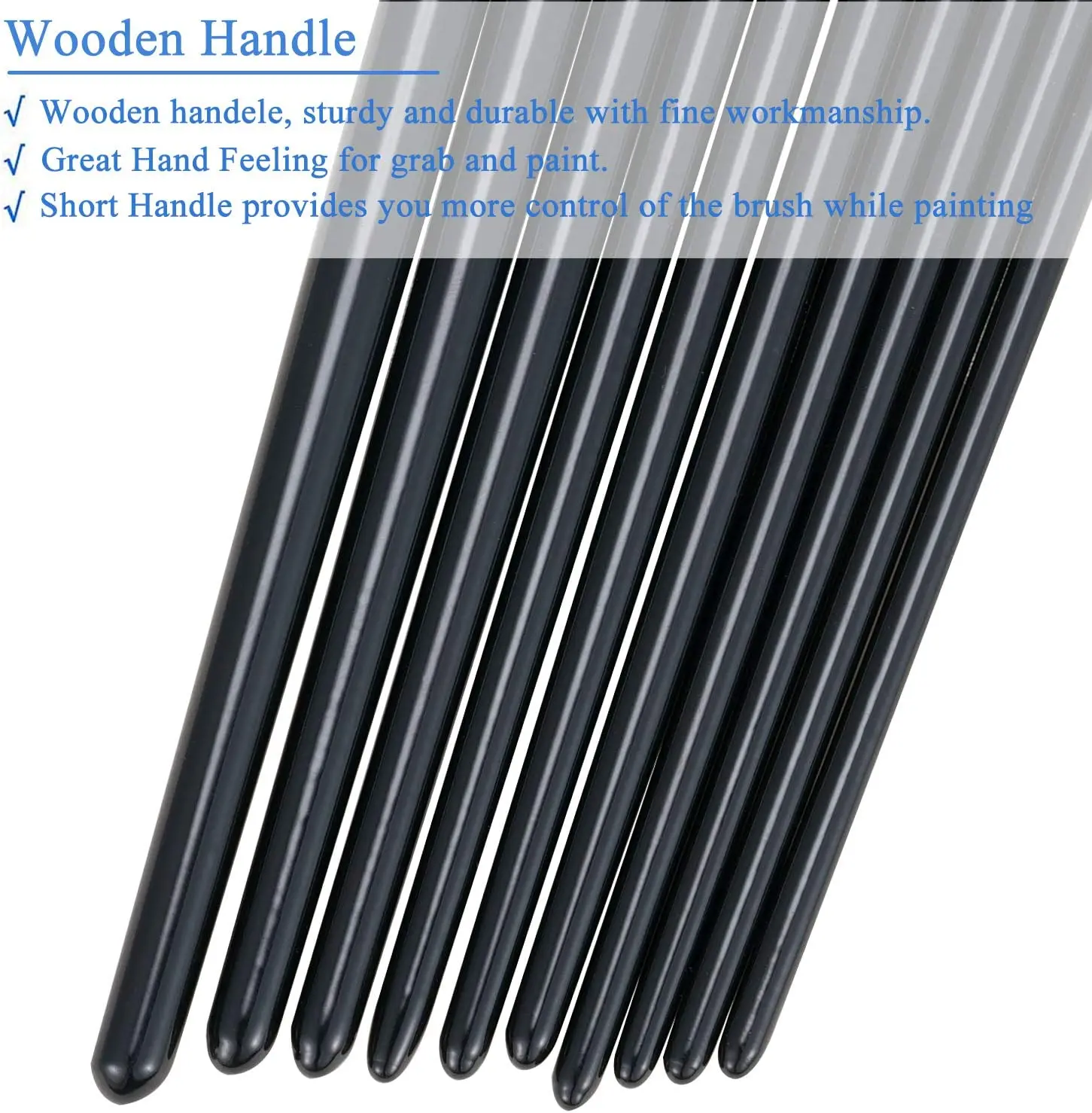 Acryl Pinsel, 20 Pcs Runde Spitz Pinsel Nylon Haar Künstler Acryl Pinsel für Acryl Farbe Kits