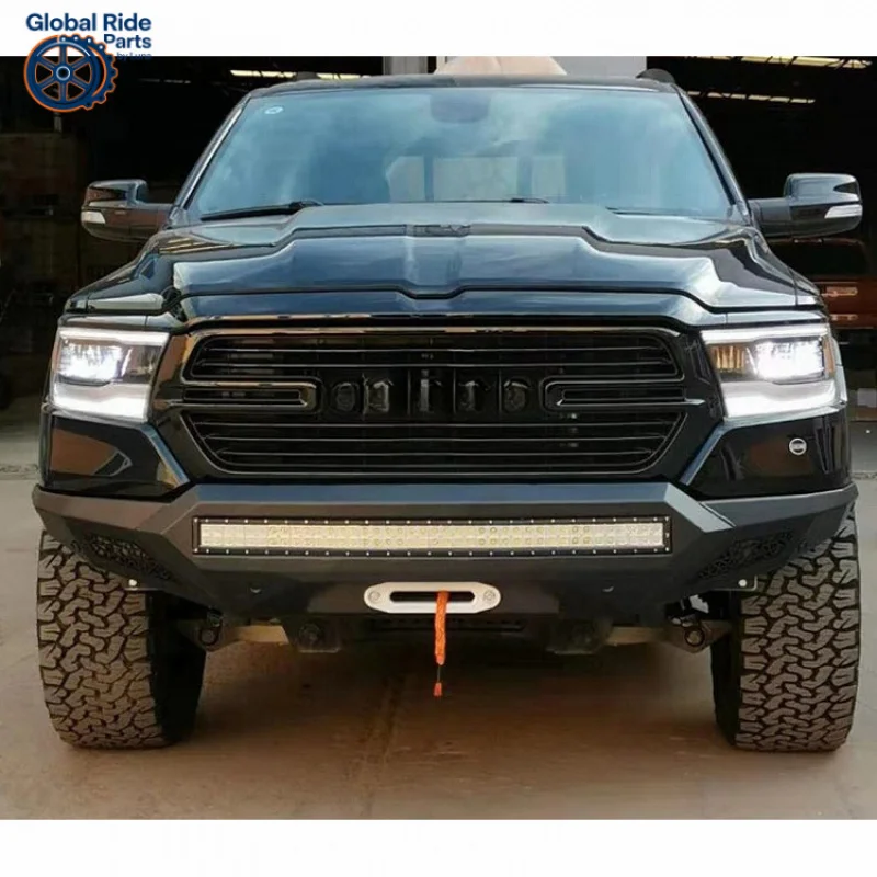 

Подходит для Dodge Ram 1500 1500 2019-2023 годов, внедорожный передний бампер с креплением на лебедкой