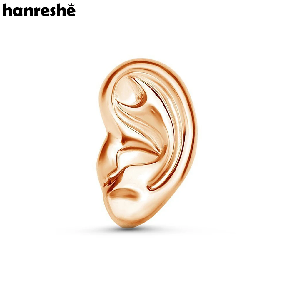 Hanreshe High Reduction Ears Brooch Medical ENT Lapel Coat Badge Pins Otology Jewelry Collection Decoration for Doctors Nurses