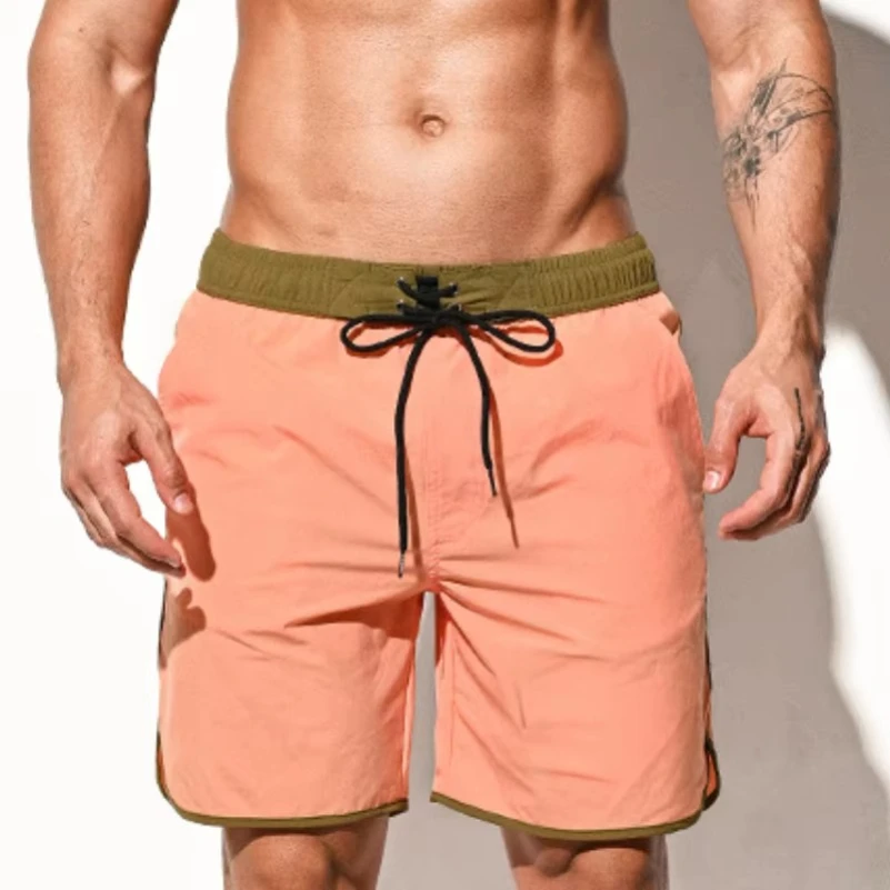 Desmiit Beach  Board Shorts Men Swim Shorts Man Swimwear Swimming Trunks Quick Dry Surfing Boardshorts Male Beachwear with Liner