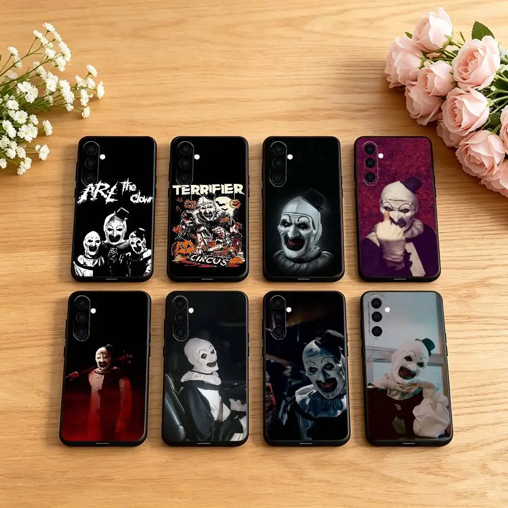 Horror Art the Clown Funny Phone Case Black Silicone Soft For Samsung Galaxy A73,A72,A71,A70,A53,A52,A51