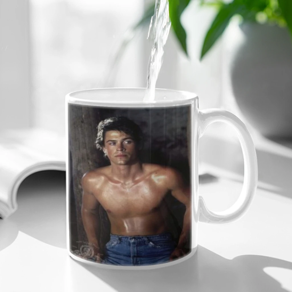 R-Rob Lowe Coffee Mug Tea Cup 11oz Coffee Cup Funny Birthday Gifts for Women and Men Ceramic Mug Personalized Cup