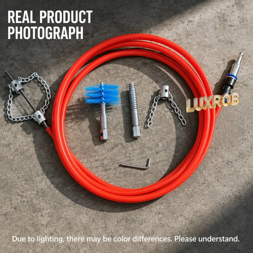 4‑Pieces Attachments Pipe Dredging Tool Set,Electric Drain Cleaner Hose Kit,Multi‑Scenario Sink Sewer Pipeline Clog Remover