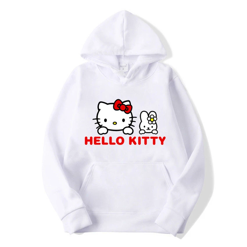 Sanrio Hello Kitty Women\'s Hoodie Sweatshirt Spring and Autumn New Fashion Cartoon 3D Printing Cute Clothes 2000s y2k Women\'s To