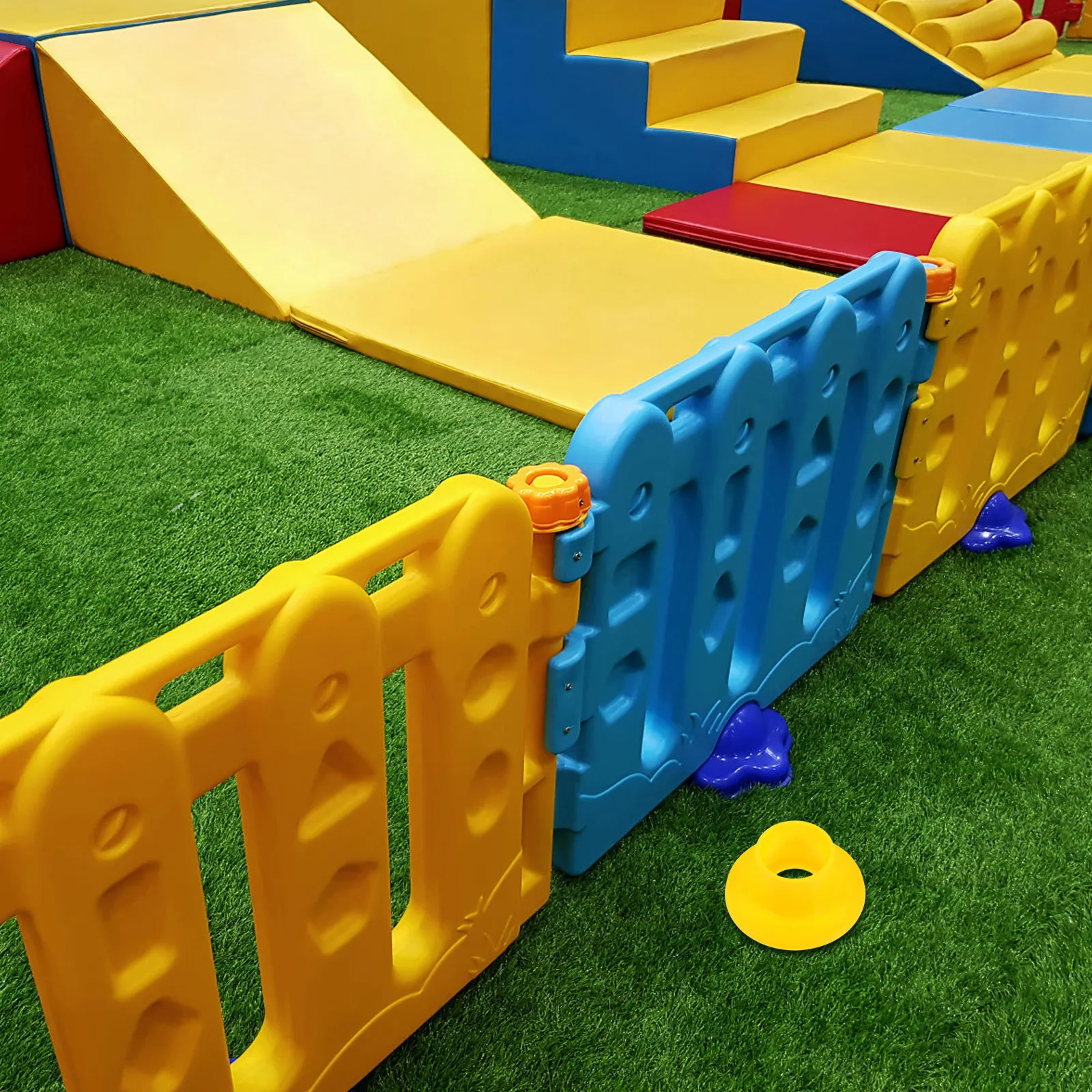 

4Pcs Playground Plastic Base Holder with Anti-Slip Design for Outdoor Indoor Play Equipment Stable Support Kids Safe Play Area