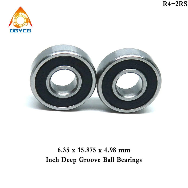 

5pcs R4 2RS 6.35x15.875x4.98 Inch Deep Groove Ball Bearing R4RS 6.35*15.875*4.98 Miniature Ball Bearings R6-2RS