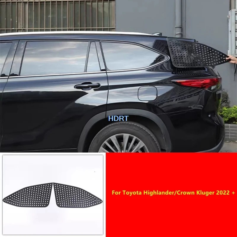 For Toyota Highlander/Crown Kluger 2022 + Car Rear Triangular Window Side Glass Louver Shutter Blind Cover Center Pillar Trim
