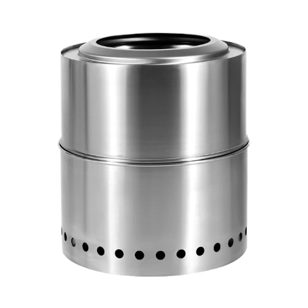14 201 Stainless Steel Modern Outdoor Camping Waste Incinerator Burning Container Variable Area Air Flow Meter Fire Rack