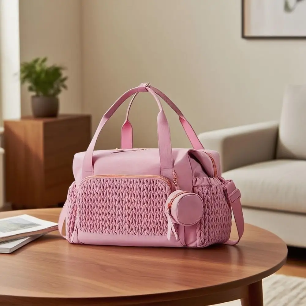 حقيبة حفاضات الأم متعددة الوظائف مقاومة للاهتراء، سعة كبيرة، حقيبة سفر للأمهات، خفيفة الوزن، محمولة، حقيبة كتف للأم