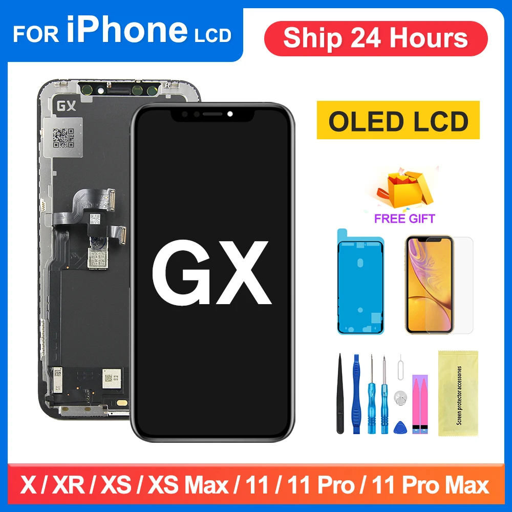 

Best Quality GX OLED iPhone X Display For iPhone X XS LCD Touch Screen Digitizer Assembly For iPhone 11 12 13 Screen Replacement