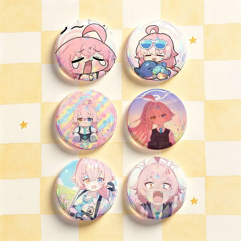 B-Blue Archive H-Hoshino Badges 25 32 44 58 75 mm Round Customizable Wholesale Fan goods Self-made fan freebies