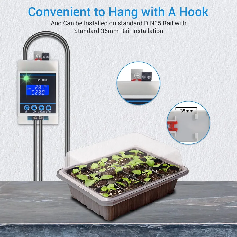 XY-DT01 цифровой регулятор температуры-40-110 °C цифровой микро-цифровой термостат с ЖК-дисплеем и водонепроницаемым датчиком