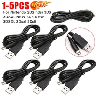 1-5PCS 100cm USB Charger Cable for Nintendo 2DS ndsi 3DS 3DSXL NEW 3DS NEW 3DSXL 2Dsxl 2Dsll Game Power Line