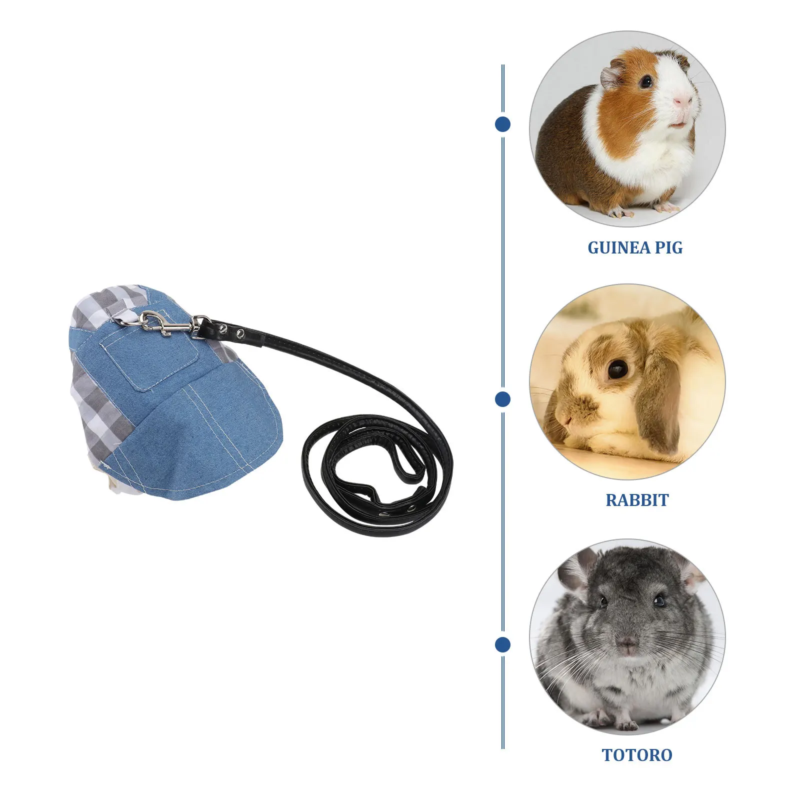 

1Set Rabbit Clothes Breathable Comfortable Traction Rope for Outdoor Walking Pet Rabbit Supplies Lovely Bunny Costume Accessory