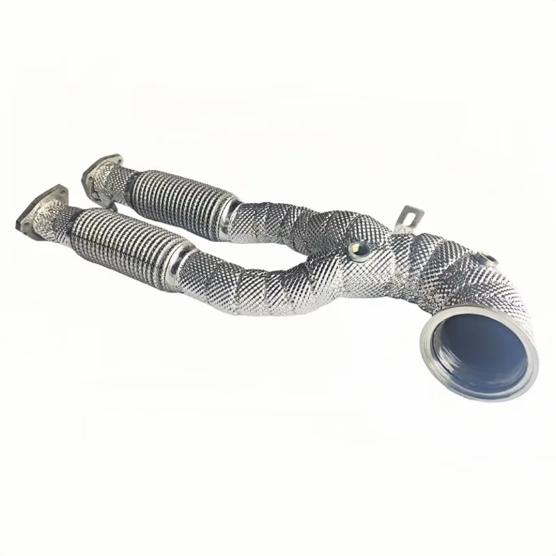 1.2mm Thick Heat-insulated Exhaust Head Section, 304 Stainless Steel Straight-through Head Section System