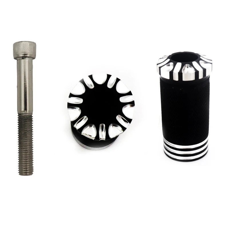 Preto/cromado alavanca de mudança de engrenagem da motocicleta apoio para os pés shifter peg cnc alumínio para electra glide harley sportster 883 1200