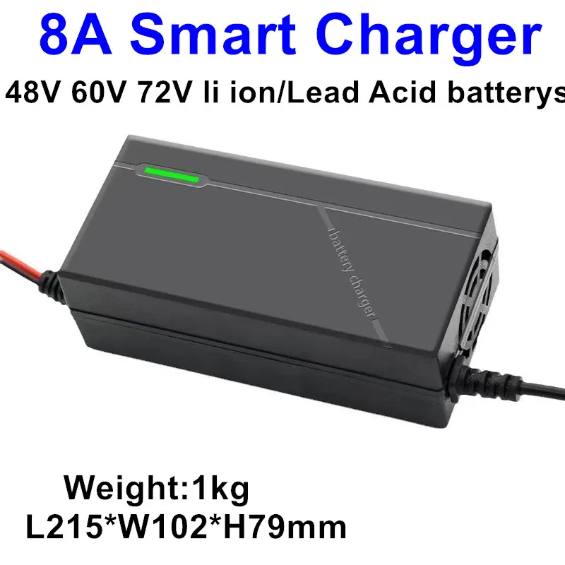 48V 60V 72V 8A charger 54.6V 58.8V 58.4V 67.2V 71.4V 73V 84V 88.2V 87.6V lithium lifepo4 lipo lead acid battery 13S 14S 16S 20S