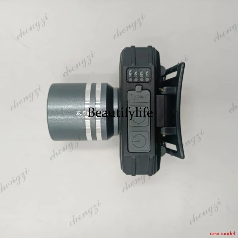 AB03  Retractable zoom headlight, strong light charging, super bright head-mounted flashlight, night fishing light, outdoor supe