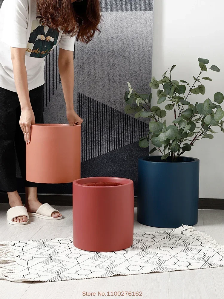 1pc New Pure Color Ceramic Flower Pot Home Decoration Succulent Ceramic Plants Pot