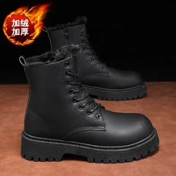 CYYTL Snow Mens Boots Winter Warm Fur Shoes Casual Outdoor Platform Leather Walking Luxury Designer Couple Unisex Chelsea Women