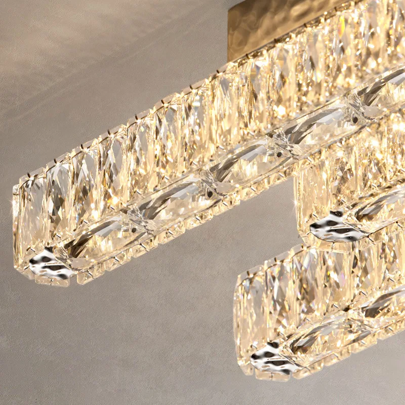 Imagem -06 - Modern Led Teto Chandelier Lights Lâmpadas de Cristal para Sala de Estar Sala de Jantar Cozinha Quarto Dimmable Lustre Home Decor Iluminação k9