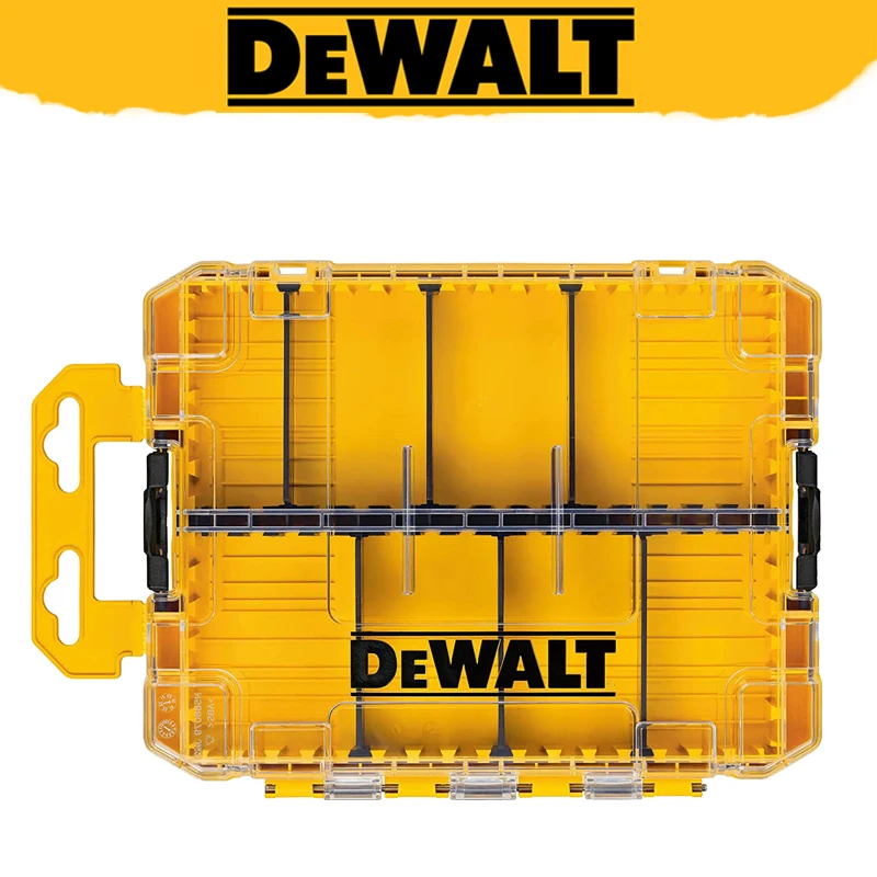 DEWALT DWAN2190 Toolbox Hard Storage Box Medium Size 8 Compartments Can Hold Small Tools Accessories Portable Storage Box