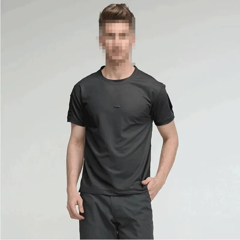 Summer Tactical Sets Men Quick-drying Breathable Crewneck Short-sleeved T-shirt Waterproof Multi-pocket Cargo Shorts Casual Suit