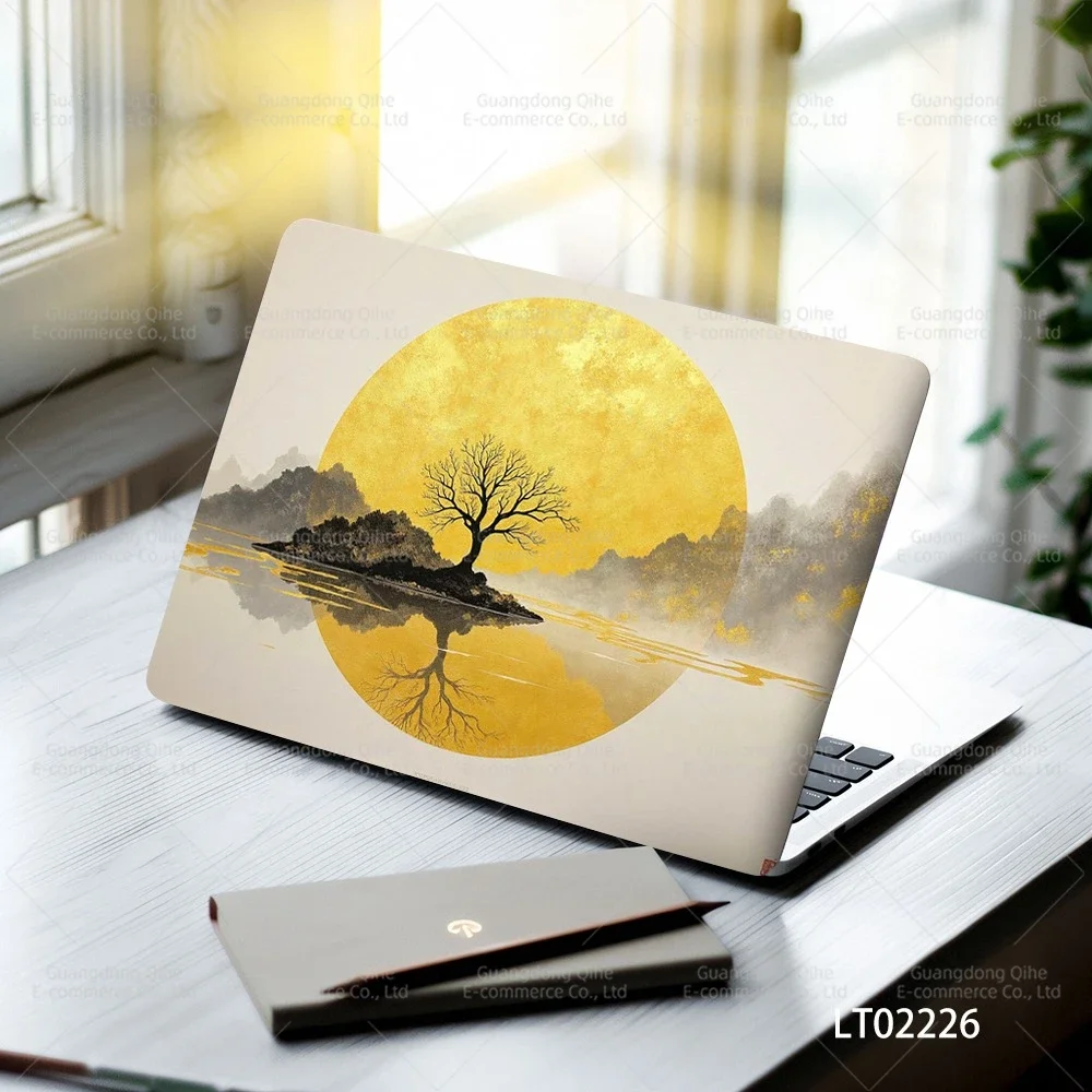 2 stuks verwijderbare bloemstickers voor laptop PVC esthetische stickers zelfklevende peel off geen residu tablethuid macbook skin