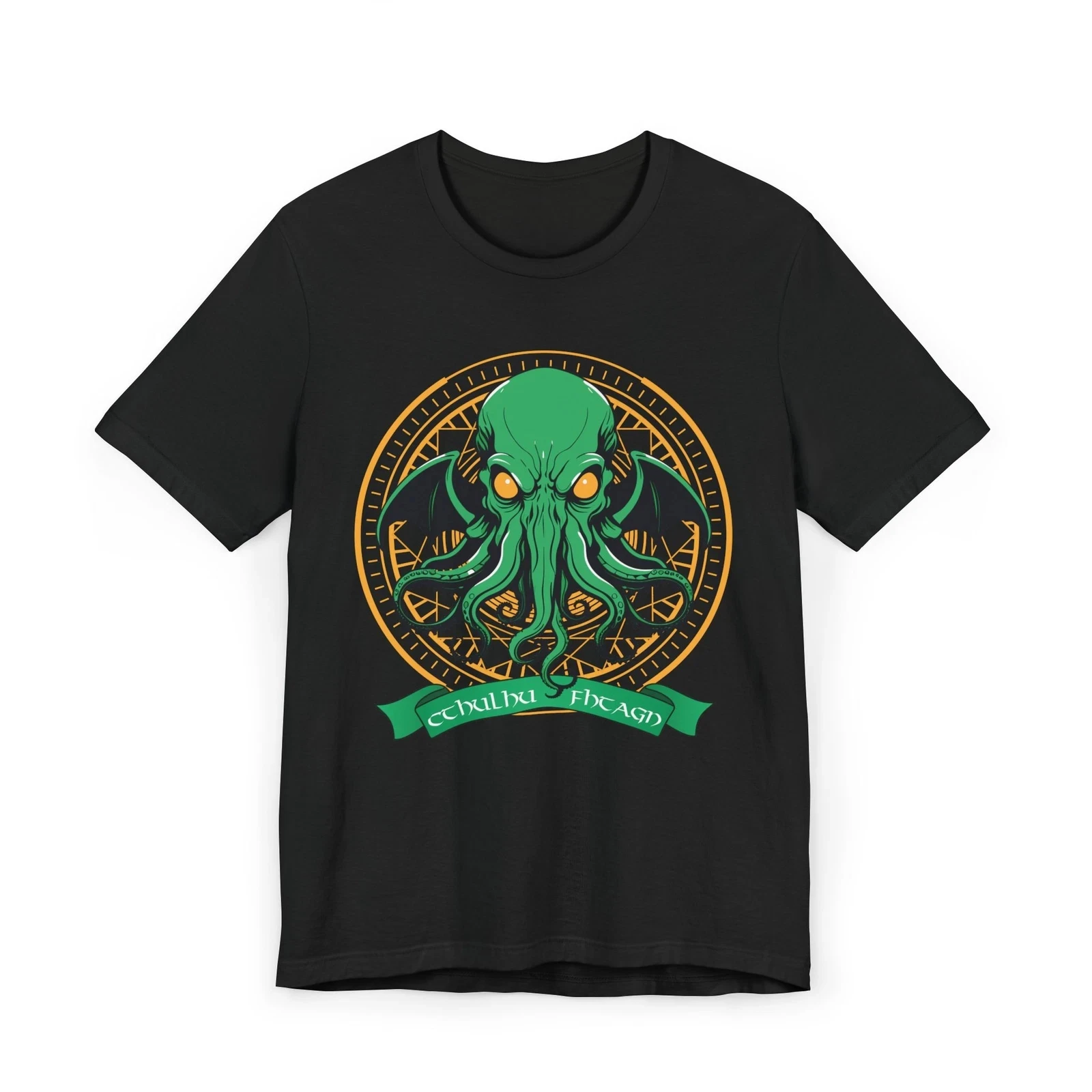 Cthulhu Fhtagn Unisex Jersey T-Shirt Lovecraft Horror Men's T-shirts for Summer Unisex All-Season