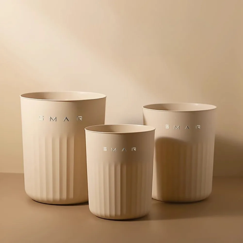 Minimalism Pp Wastebasket Living Room Kitchen High-capacity Recycle Bin Bathroom Lidless Trash Can Kitchen Garbage Cube
