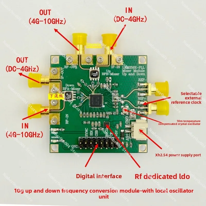 

Микшерный узел 10 ГГц для повышения/понижения частоты с фазовым удержанием, поддерживающий преобразование вверх/вниз, компоненты для смешивания радиочастотных сигналов