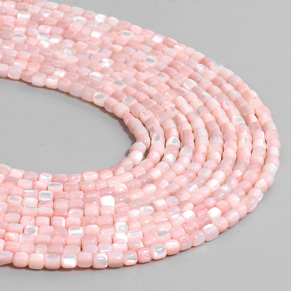 Natural Shell Bead 3mm Rondelle Loose Spacer Pink Mother Of  Pearl Beads For Jewelry Making DIY Earrings Bracelets Necklaces 14\