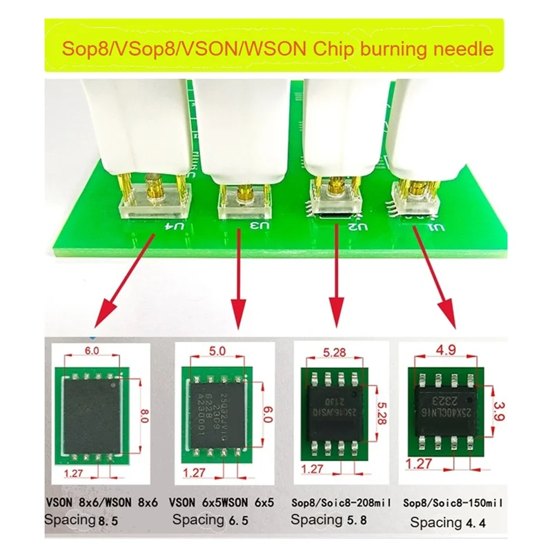 BNVN-1Pcs Chip Download Burn Write Probe Spring Needle Flash Eeprom Chip Burner Cable