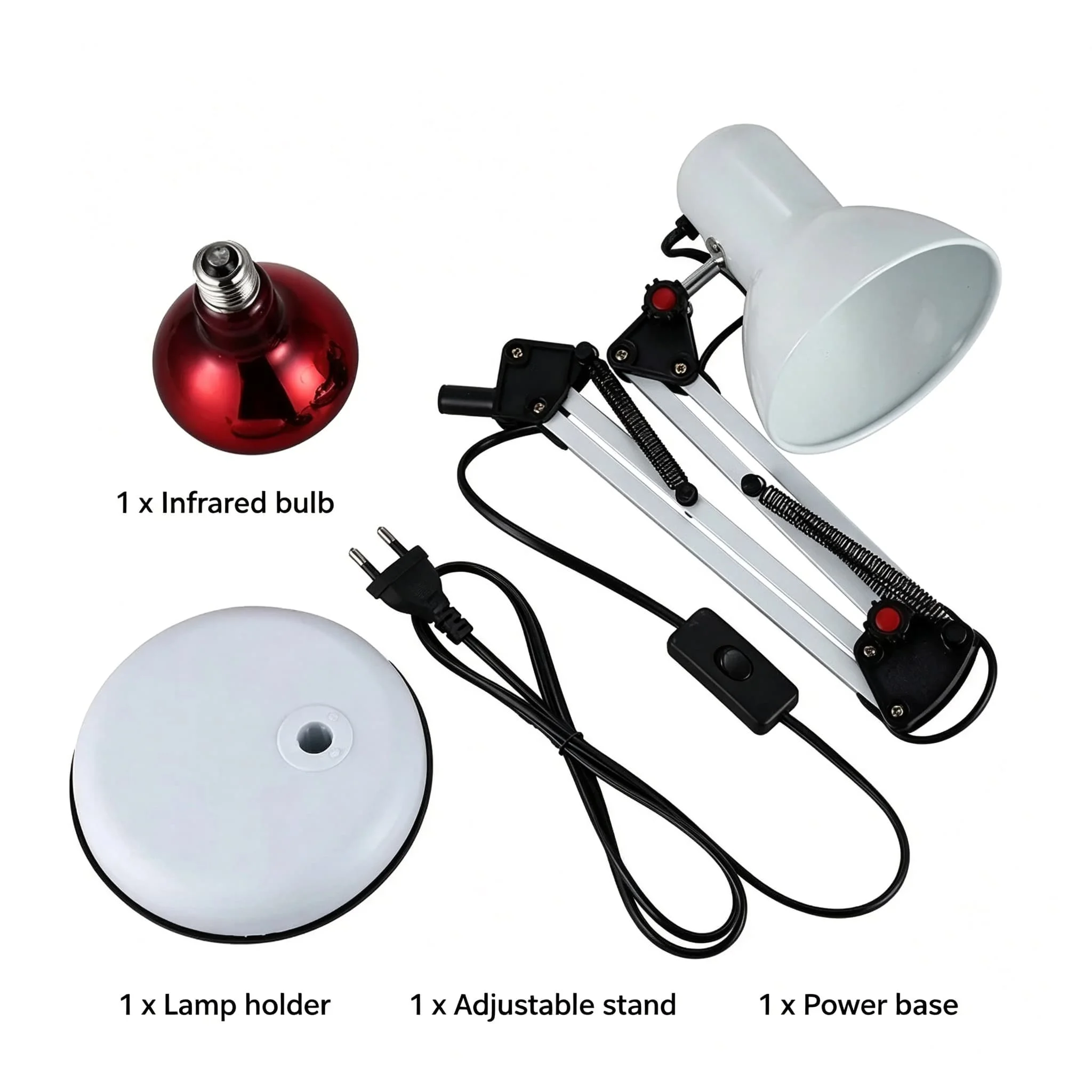 Lampada Riscaldante 150W, Lampada Termica per Uso Domestico con Supporto Regolabile per il Rilassamento Quotidiano del Corpo e la Cura del Lavoro in Casa