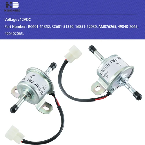 Imagen 2 del producto Bomba de combustible eléctrica con enchufe blanco RC601-51352 para John Deere AM 876265 Kubota RC601-51350 16851-52030 Kawasaki 49040-2065 12 VCC