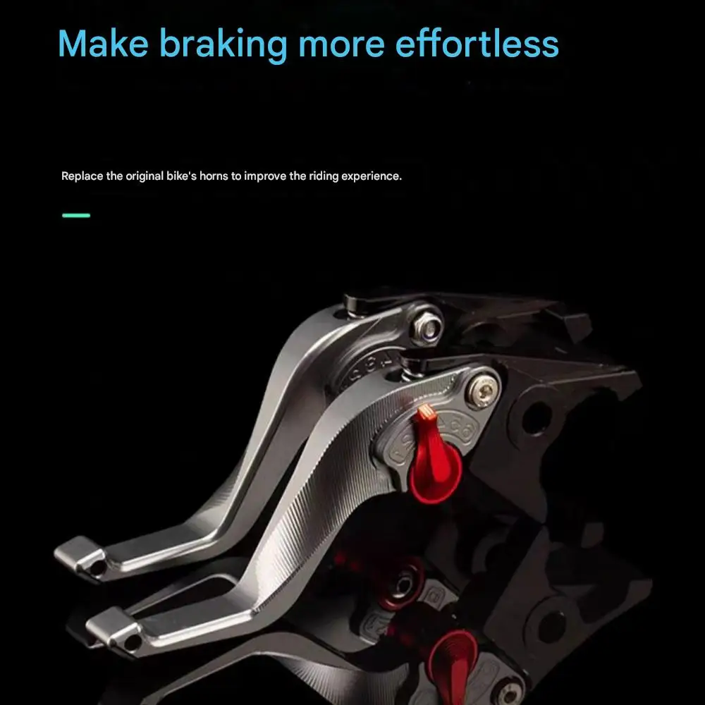 For ZONTES 368G motorcycle brake lever, two-finger horn-shaped aluminum alloy modification part, effortless with parking handle.