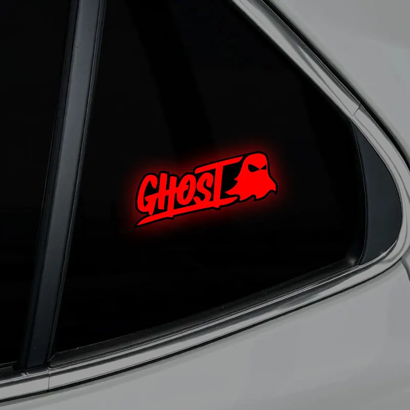 Autocollants réfléchissants fantôme moto, 1 pièce, pour bricolage, Scooter, fenêtre de voiture, pare-chocs, ordinateur portable, autocollants en vinyle amusants auto-adhésifs imperméables