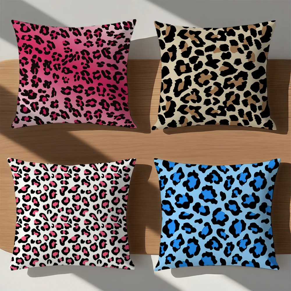 

Fashion leopard print cushion cover Comfortable soft Pillow Case for Sofa Living Room Home office Decor Protective Covers
