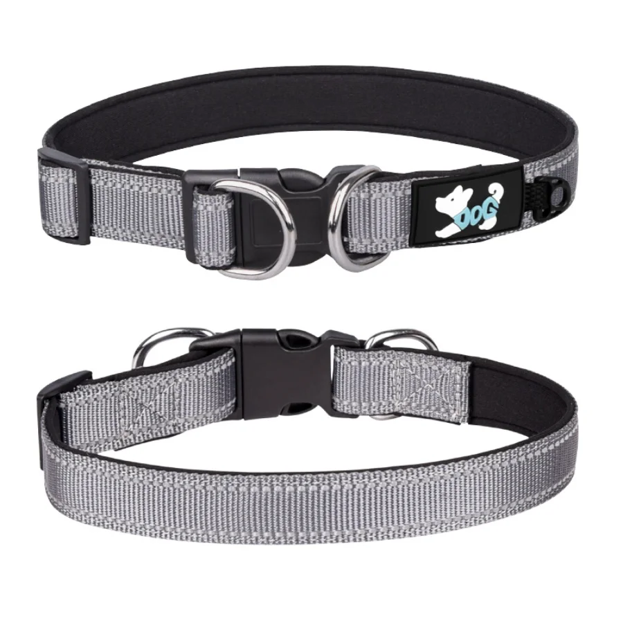 Reflektierendes Hundegeschirr für Mittelgroße bis Kleine Hunde Komfortables Innenfutter Doppel-D-Ring Zugkraftverteilung Hundeleine – Detail 11