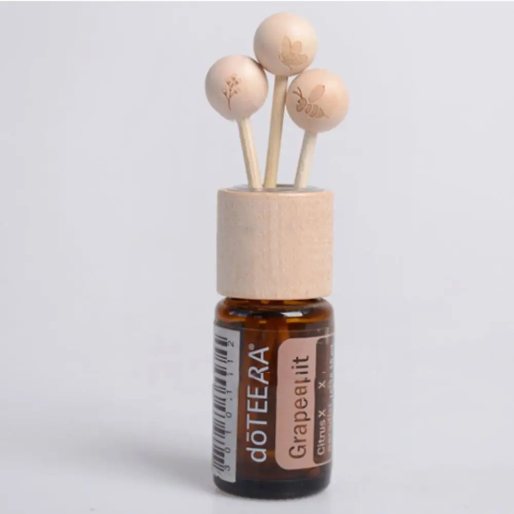 Wood Ball Lid for Essential Oil Bottle Fragrance Diffuser Aromatherapy Rattan Reed Sticks Lid DIY Home Decoration Diffuser Tool