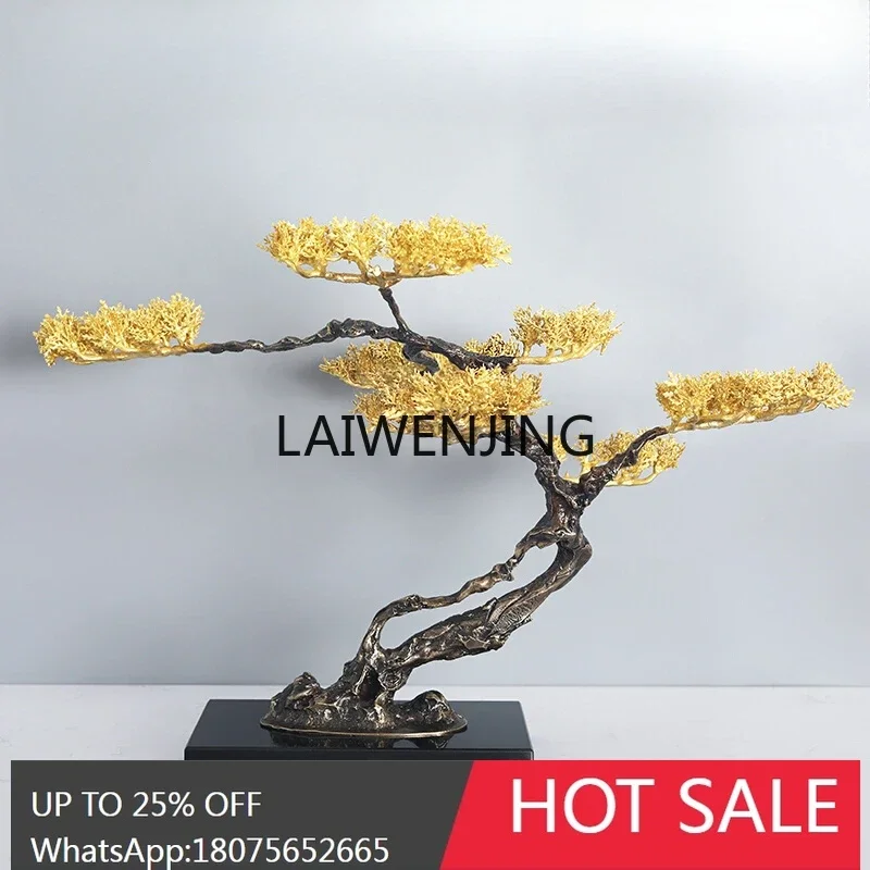 entrance copper tree light luxury metal lucky welcome pine tree ornament