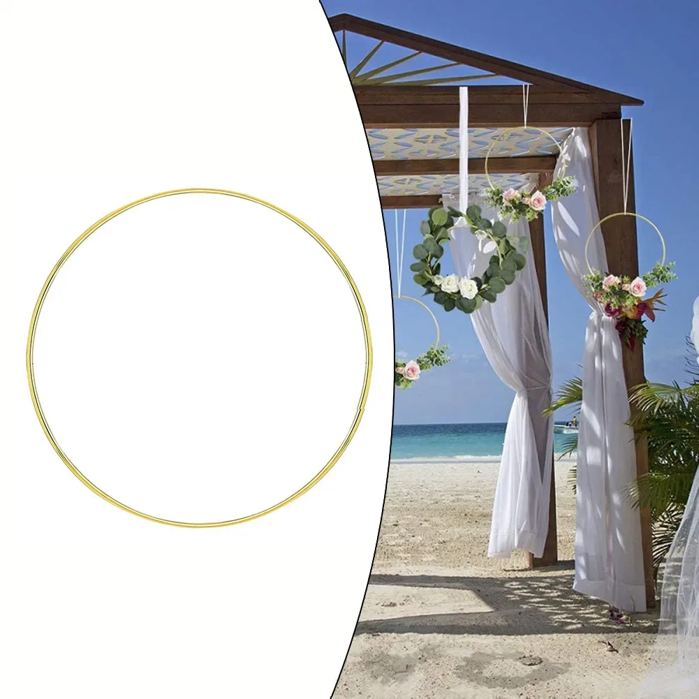 Stunning Gold Iron Ring For Weddings And Parties Tie On Your Favorite Artificial Flowers For A Personalized Touch