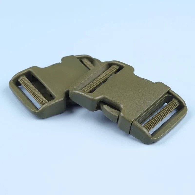 Plastic Buckle clip Double Dark Green Color Adjustable Side Release Buckles 2cm/2.5cm/3.8cm/5cm Quick Release Buckles 2pcs/bag