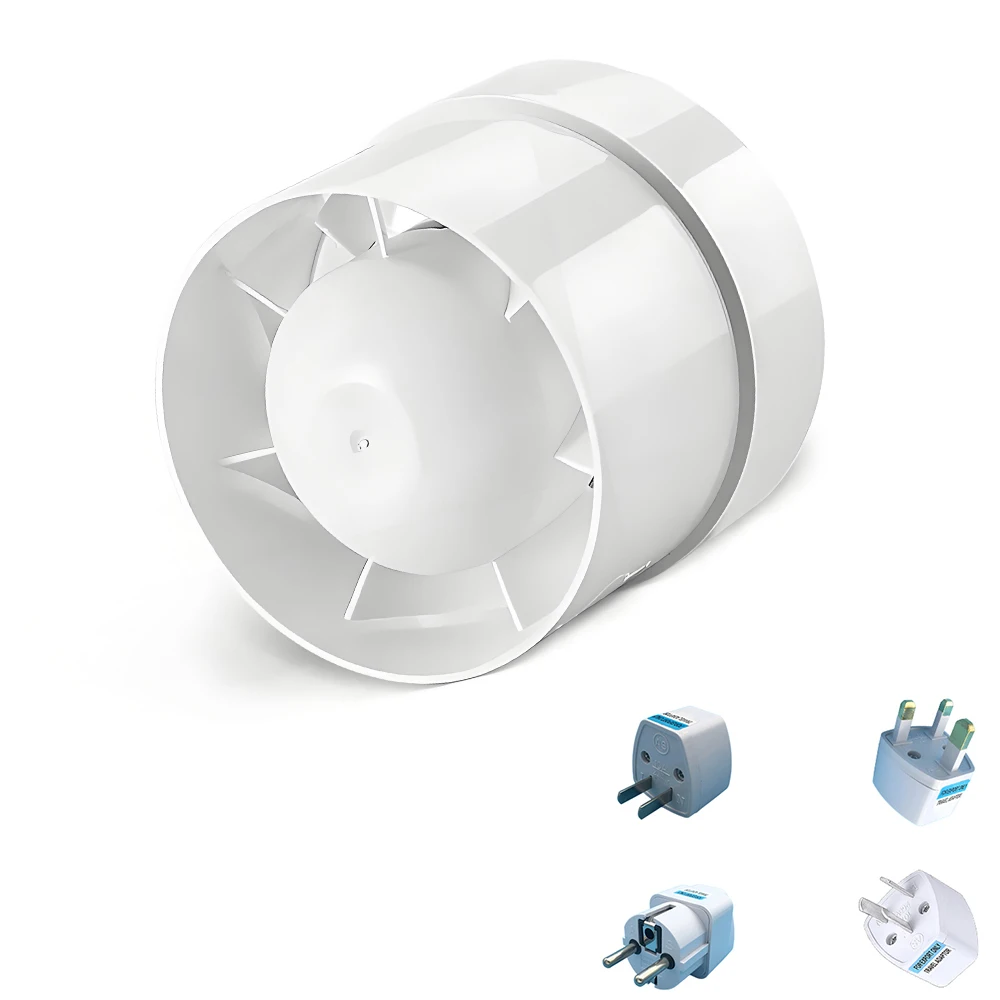 4/5/6 inch 220V Silent Ventilation Air Vents Ventilator Extractor Exhausted Extractor Fan Ventilator Bathroom Kitchen Washroom