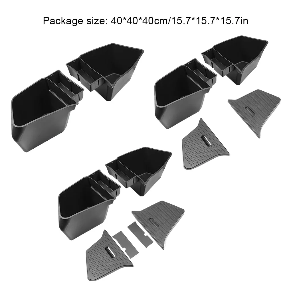 New For Tesla Launch Model Y Juniper 2025 Rear Trunk Side Storage Box Cargo Organizer TPE Bin Box Car Accessories