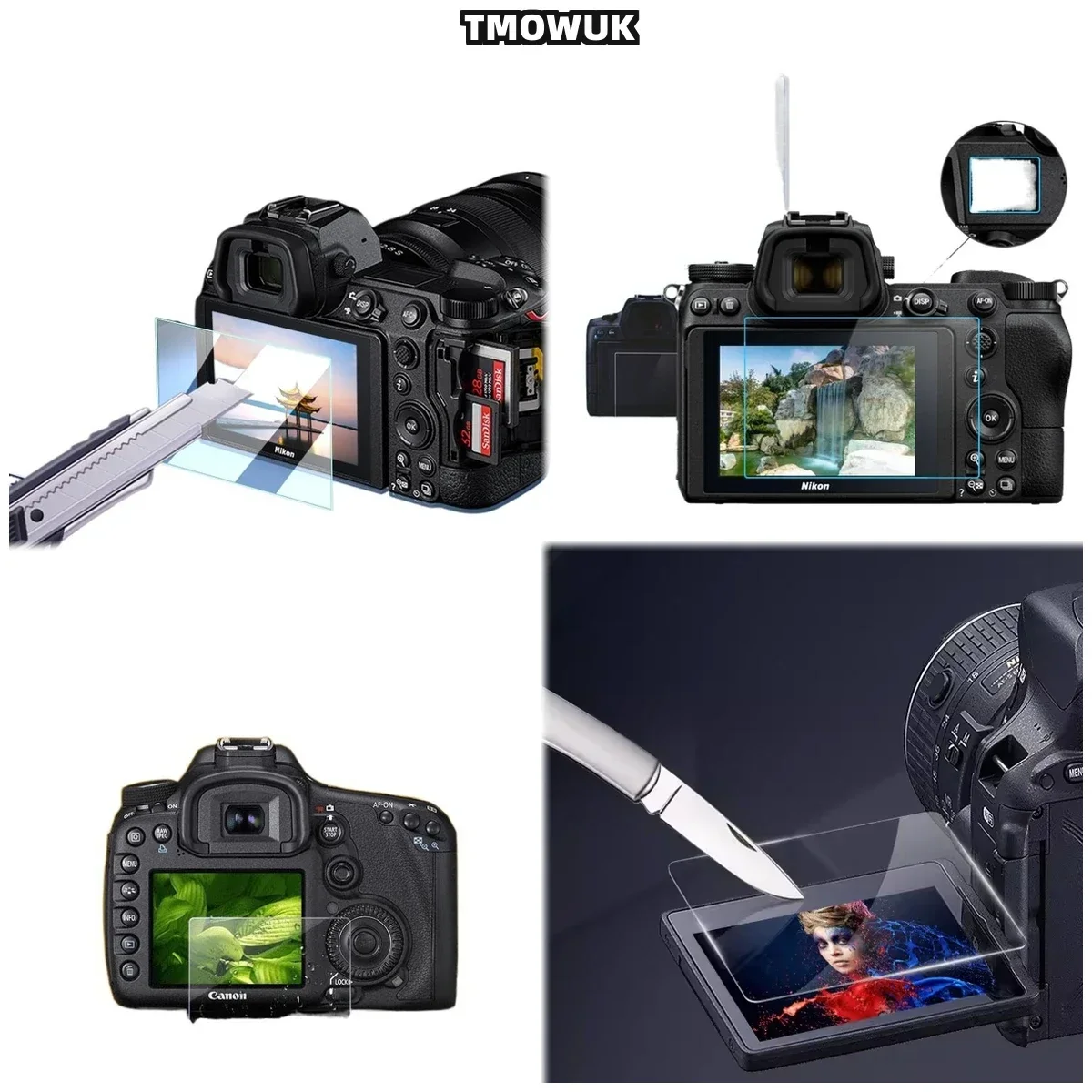 

For Nikon Z30 ZFC Camera LCD Protective Film 9H Hardness Tempered Glass Anti-Scratch HD Clear Screen Shield .