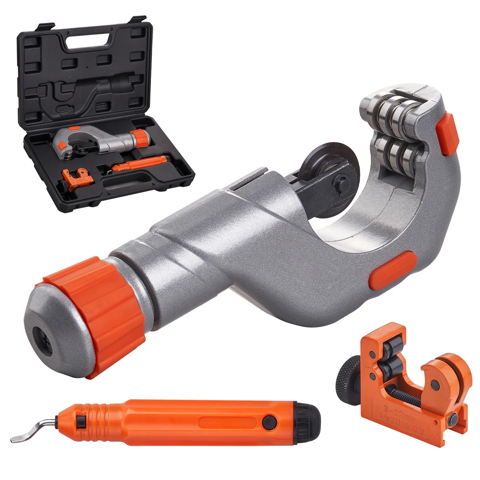 SucceBuy 3PCS Tubing Cutter Mini Tube Cutter Deburring Tool Heavy  Cutter for Copper Aluminum Stainless Steel Plastic Pipe