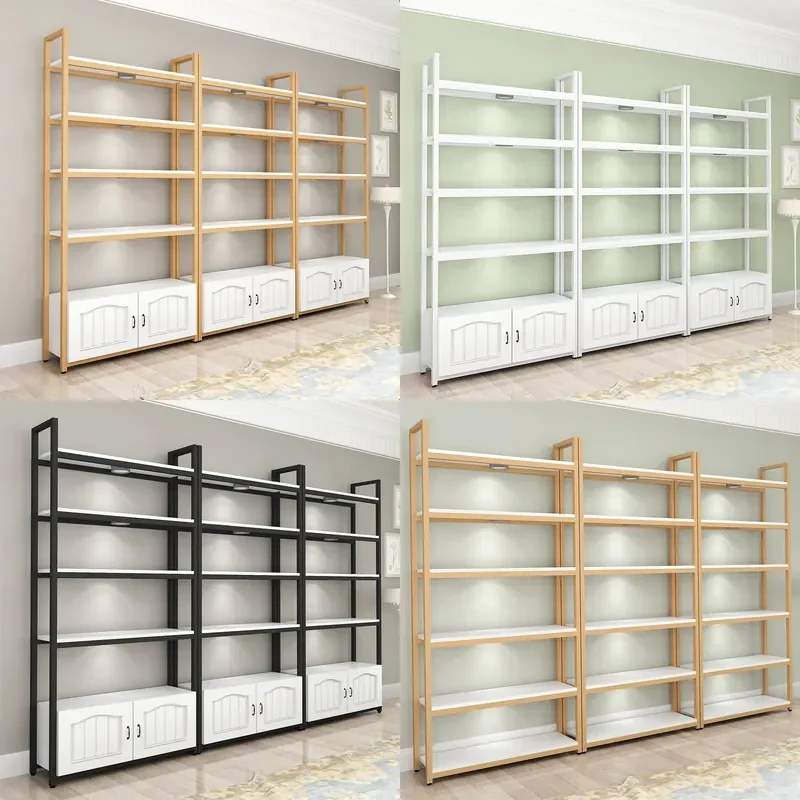 For Metal Display Rack Cosmetic Showcase Shelf Creative Combination Storage Unit for Convenience Store Retail Shop
