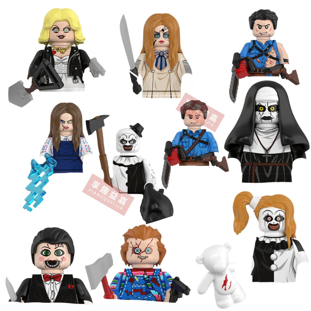 New All Saints' Day Terrifier Ash Chucky Dead silence Building Blocks Model Bricks mini Action toy Figures Toy gift for children