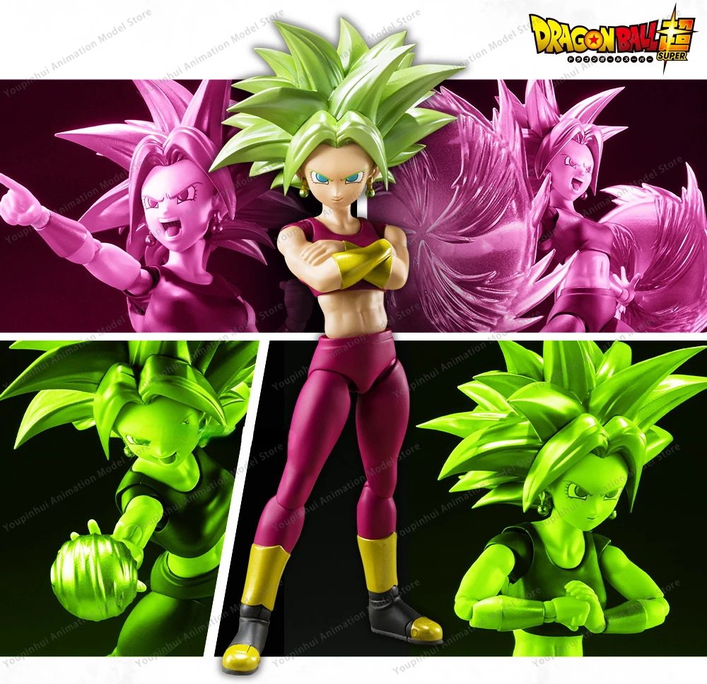 Bandai-figura de acción de Dragon Ball Super Saiyan Kefla, modelo de PVC Original de S.H.Figuarts, juguetes coleccionables